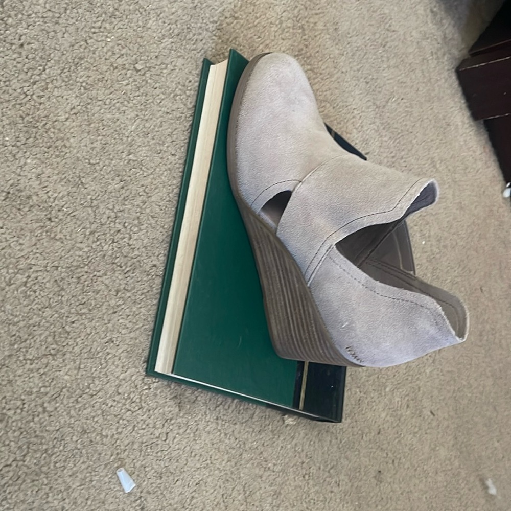 Suede wedge booties